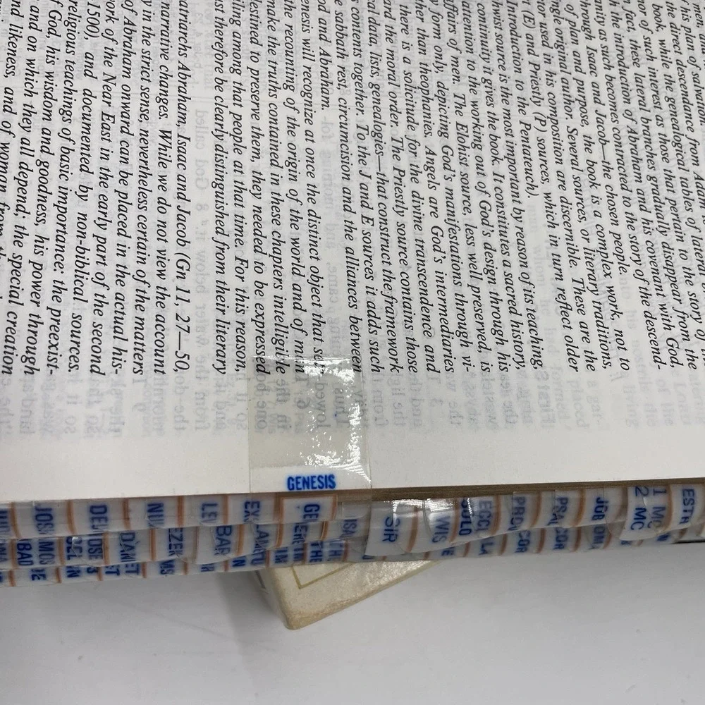 NIB Vintage‎ World Bible NEW AMERICAN NAB Catholic 2404 Red Letter Index Tabs